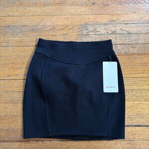 NWT Lululemon Black Scuba HR Mini Skirt
